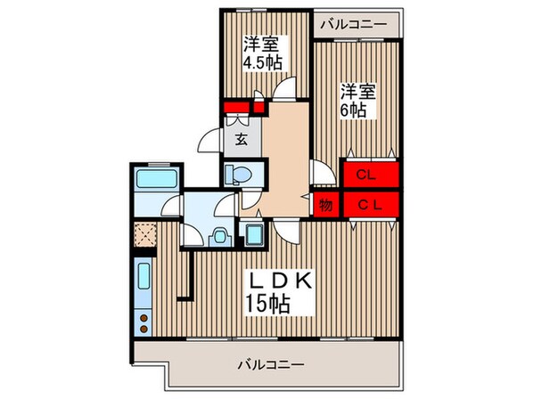 セレーノ大宮Ｄ棟の物件間取画像